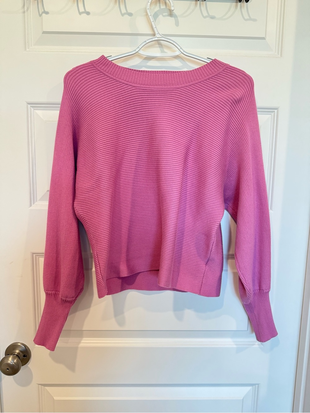 Pink Rose Fuchsia Ribbed Sweater